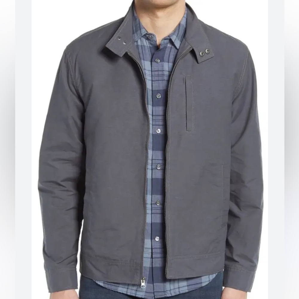 RAILS Freemont Jacket Men’s Full Zip up Gray with pockets fully lined Sz Large